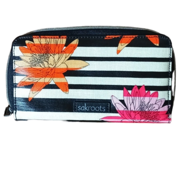 2 items! Sakroots crossbody & wallet vibrant floral pattern pops - Picture 3 of 16